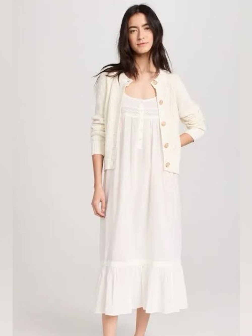 The GREAT | NWT! Eyelet Ruffle Cotton Dress - Picture 2 of 8